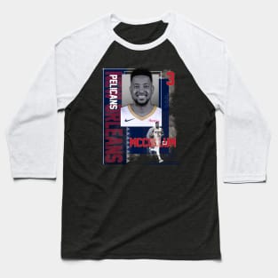 New Orleans Pelicans CJ McCollum 3 Baseball T-Shirt